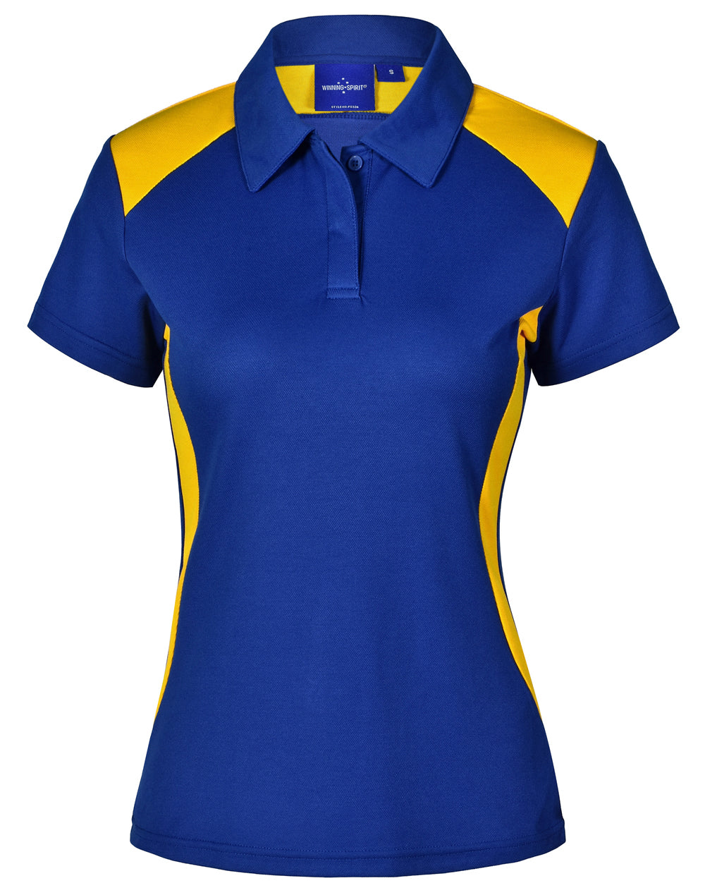 Ladies' Truedry S/S Contrast Polo - Royal/Gold