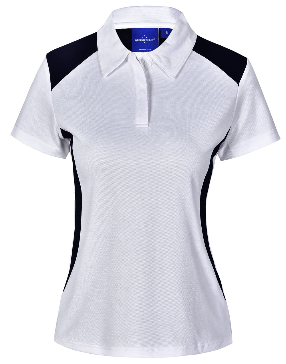 Ladies' Truedry S/S Contrast Polo - White/Navy