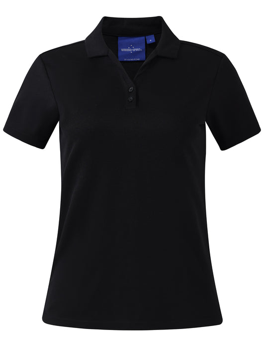 Ladies' Cotton Back Truedry S/S Polo - Black