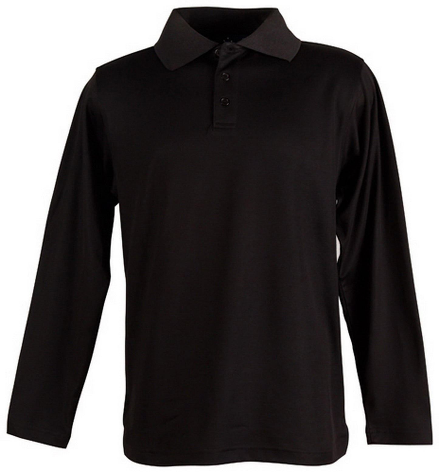 Men's Cotton Back Truedry L/S Polo - Black