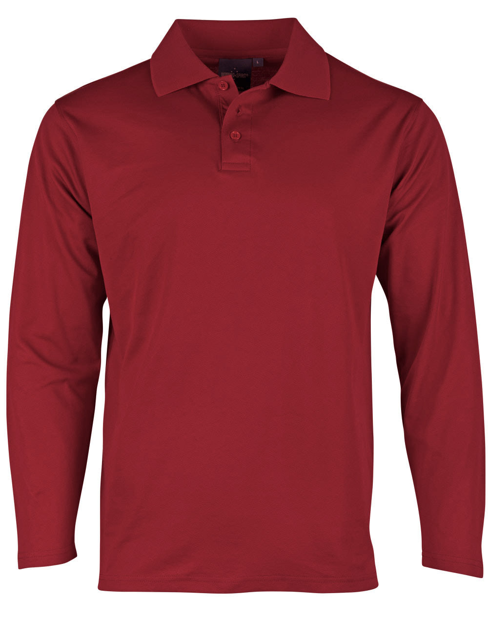 Men's Cotton Back Truedry L/S Polo - Ruby