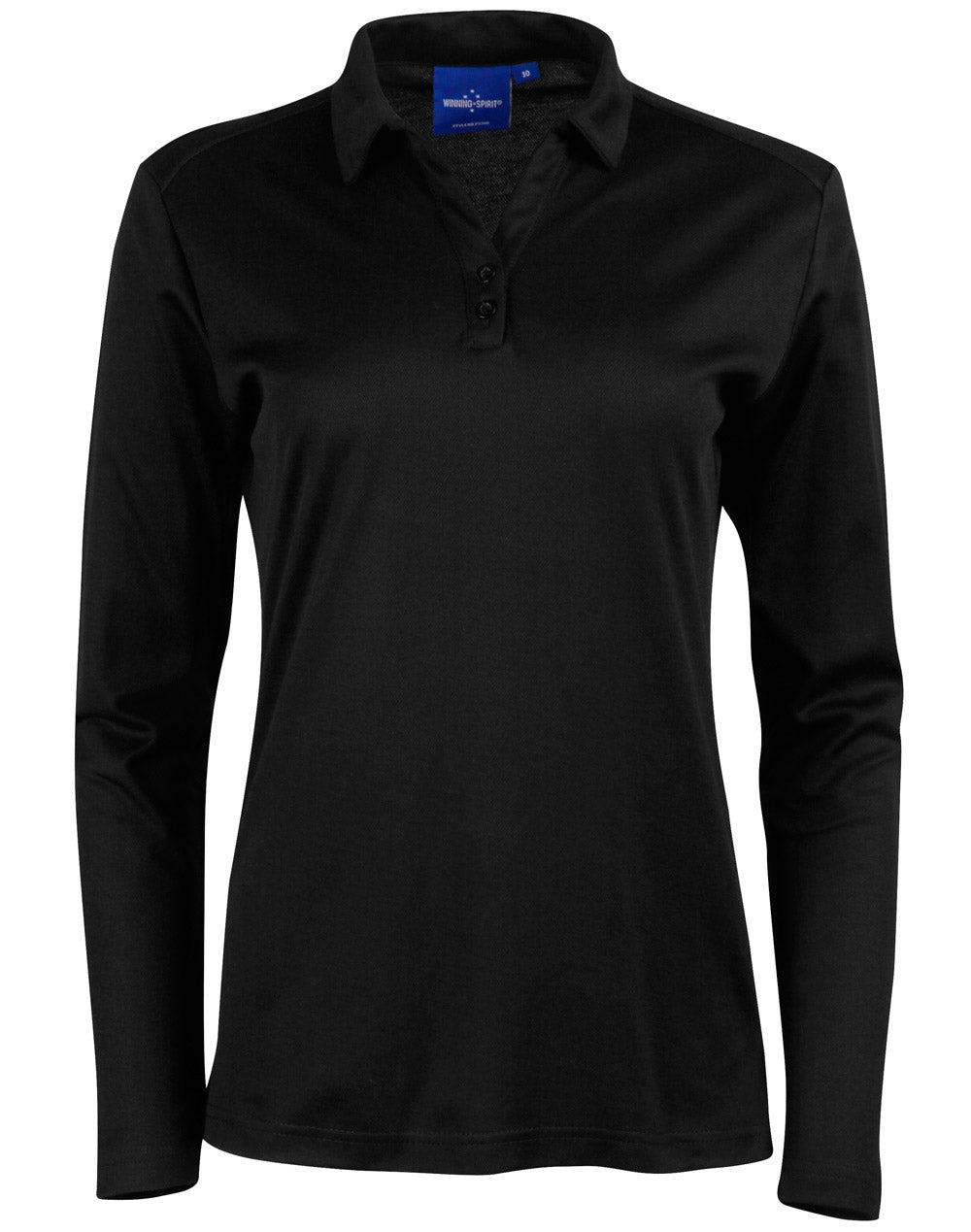Ladies' Cotton Back Truedry L/S Polo - Black