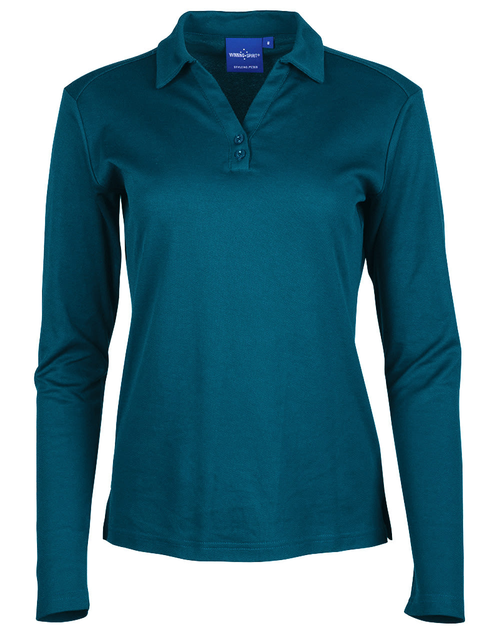 Ladies' Cotton Back Truedry L/S Polo - Ocean Blue