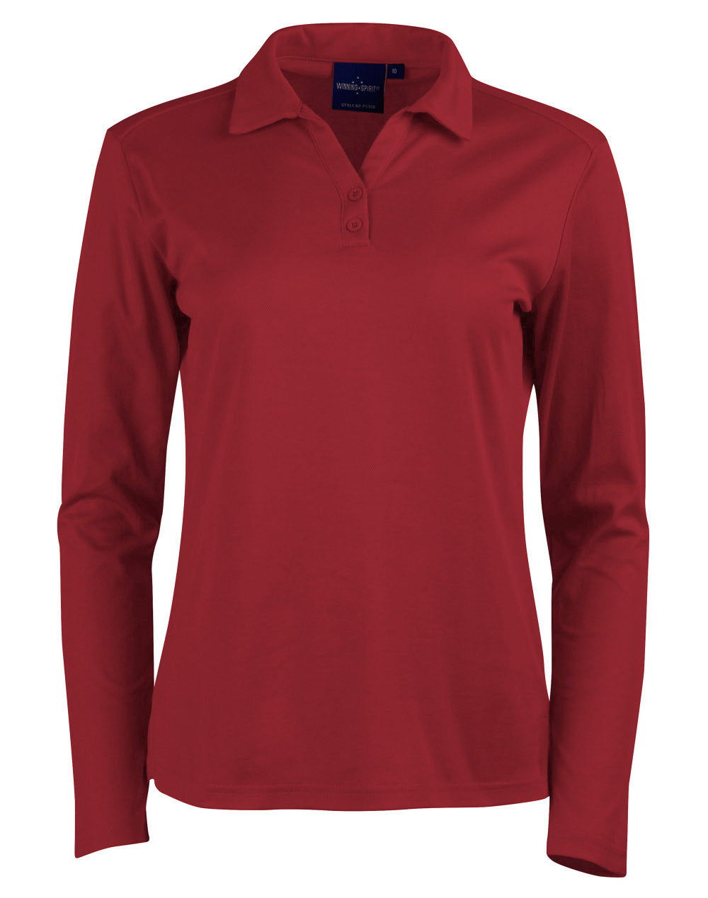 Ladies' Cotton Back Truedry L/S Polo - Ruby