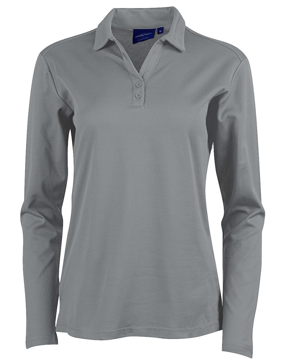 Ladies' Cotton Back Truedry L/S Polo - Steel Grey