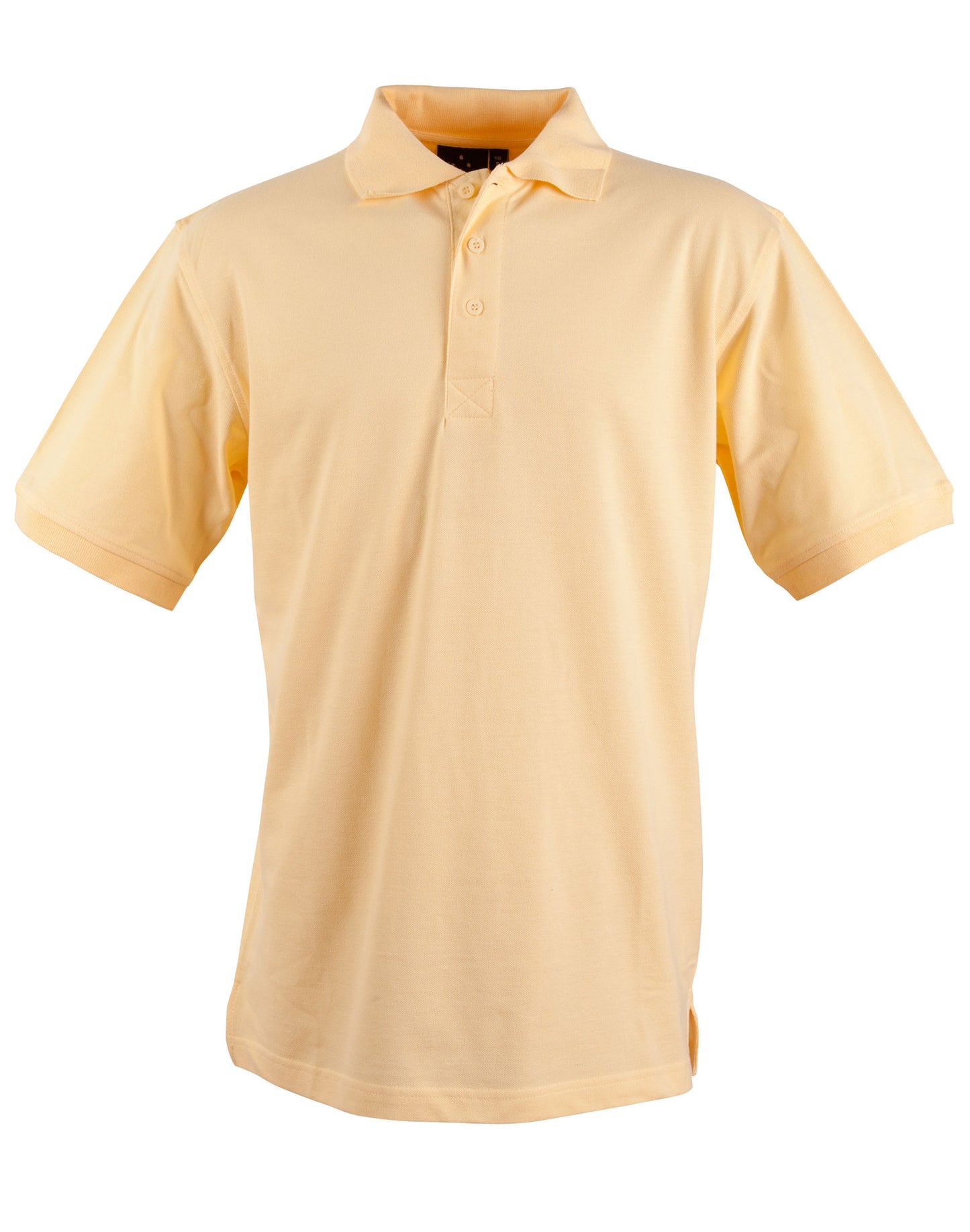 mens S/S pique polo - Lemon