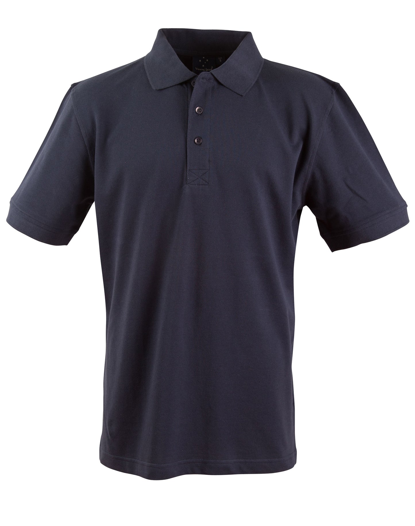 mens S/S pique polo - Navy