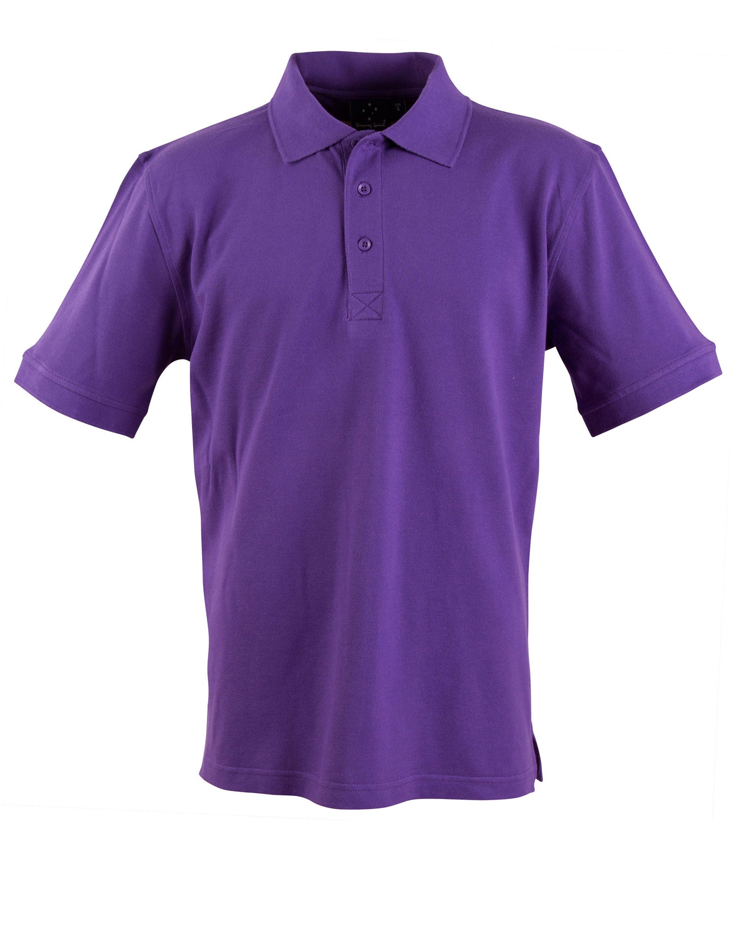 mens S/S pique polo - Purple