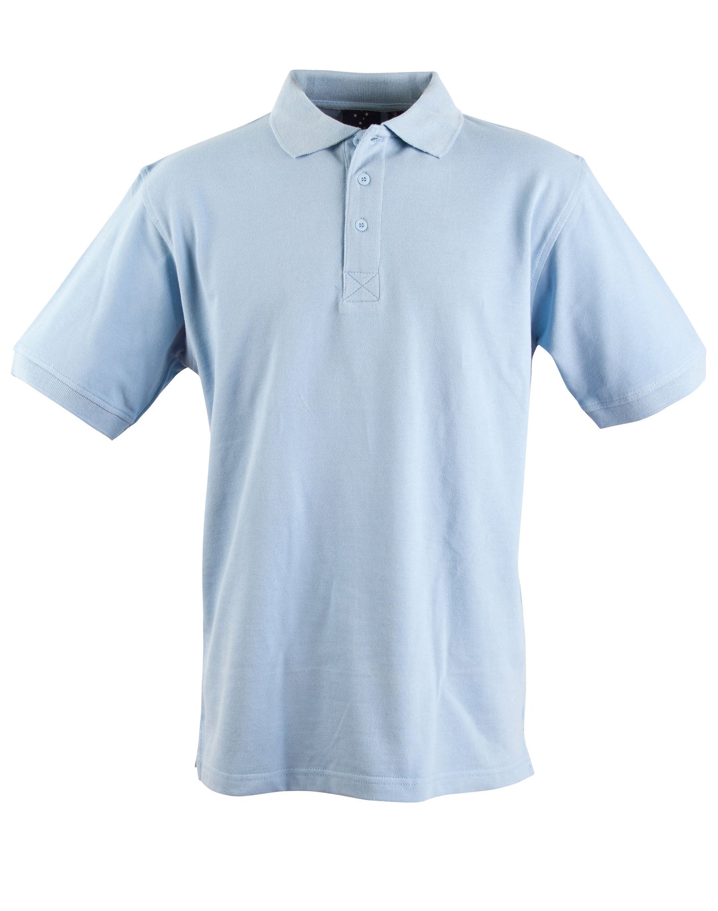 mens S/S pique polo - Spring Blue