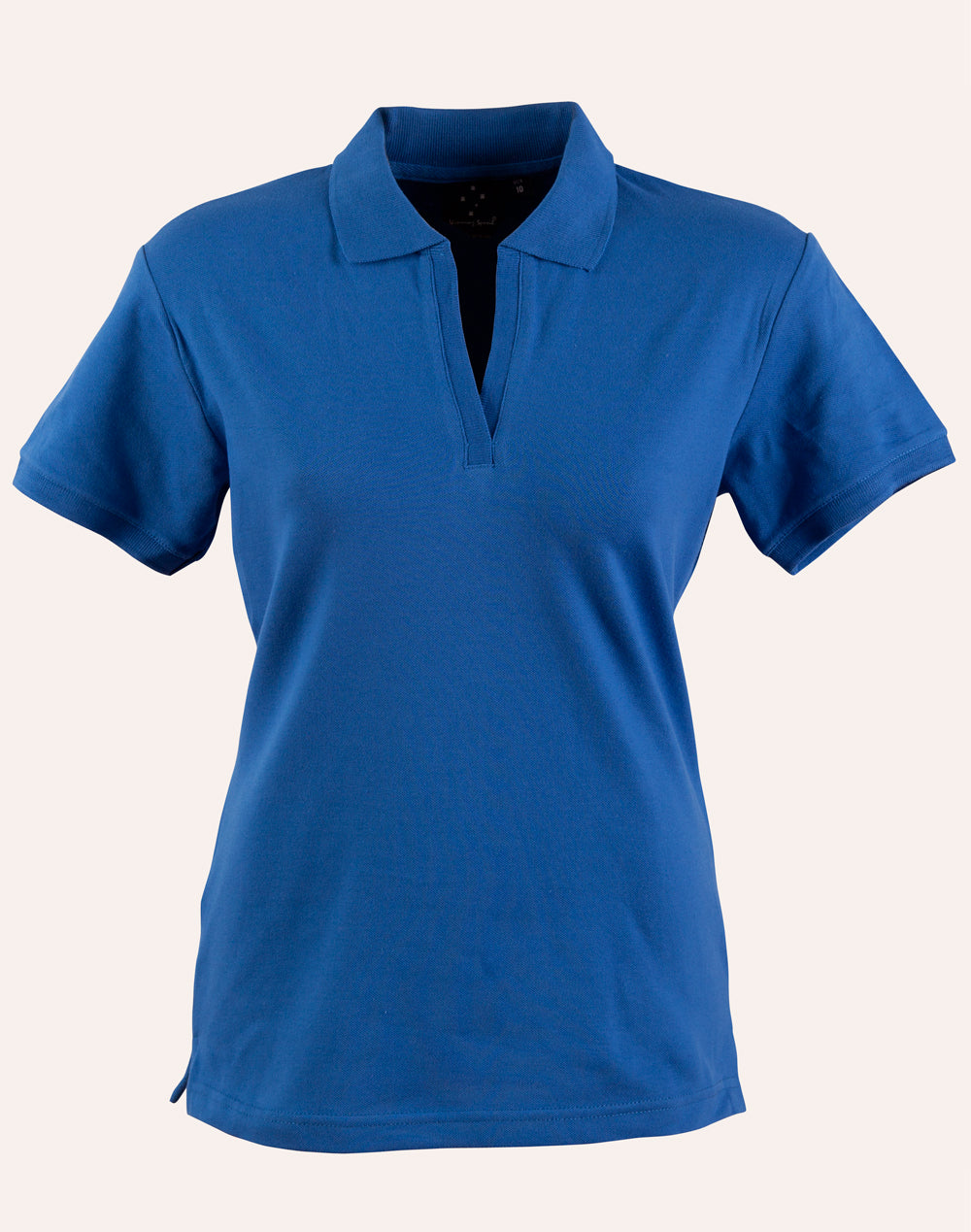 ladies S/S pique polo - French Blue