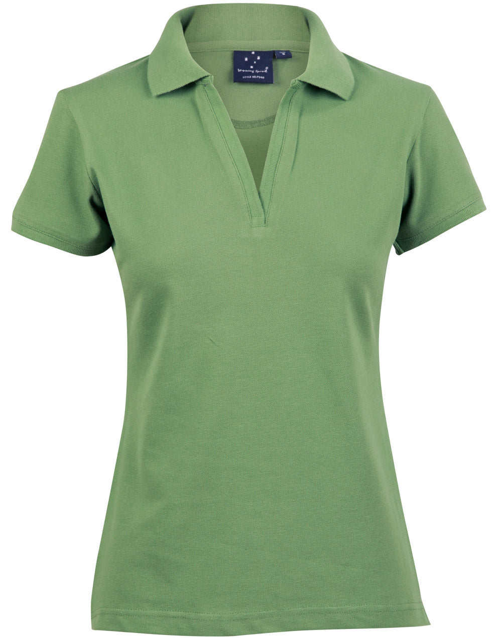 ladies S/S pique polo - Green