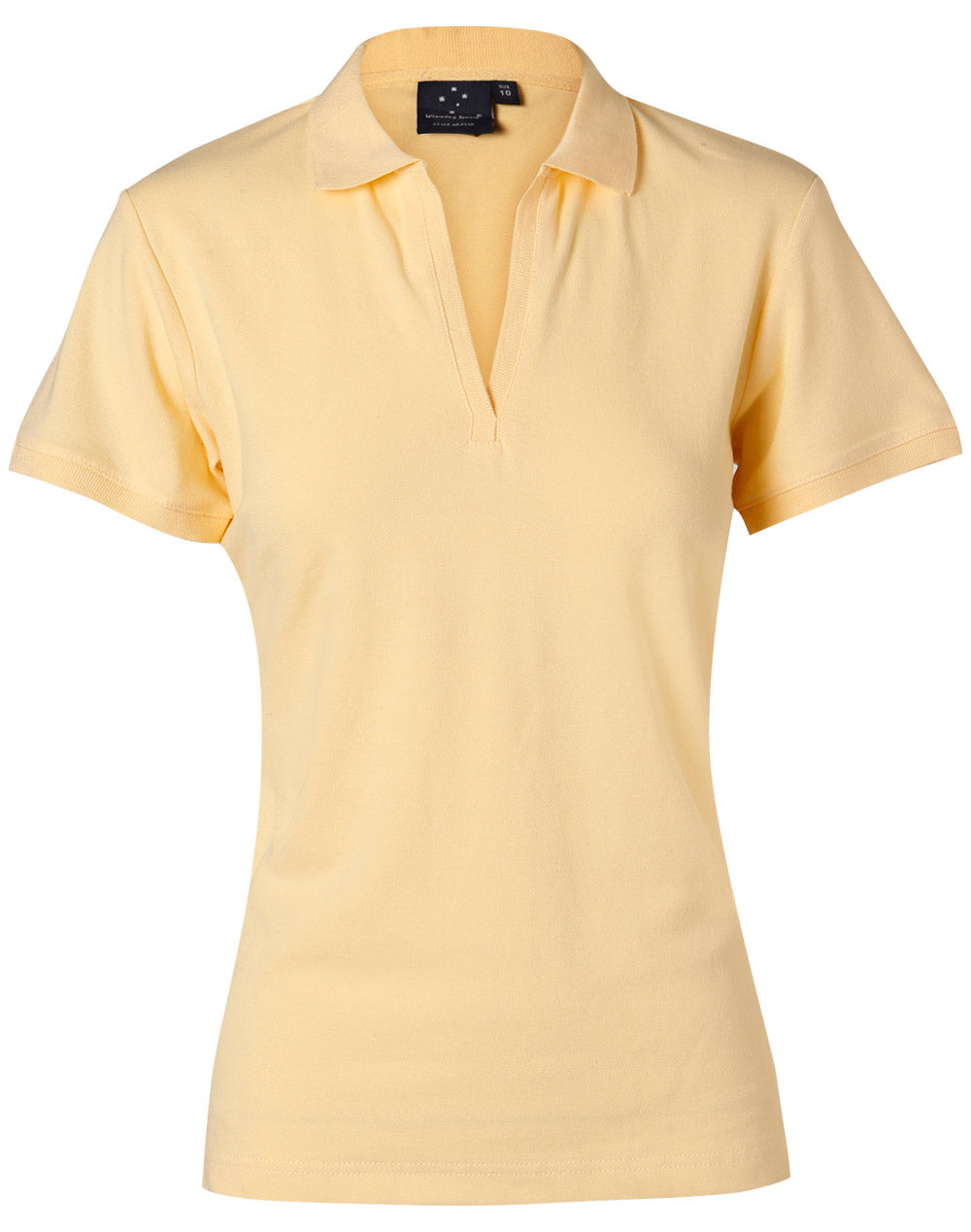 ladies S/S pique polo - Lemon