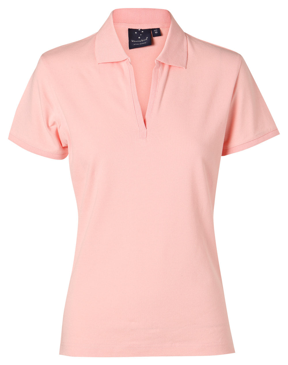 ladies S/S pique polo - Light Pink