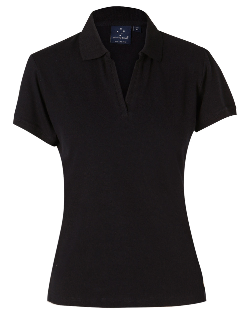 ladies S/S pique polo - Navy