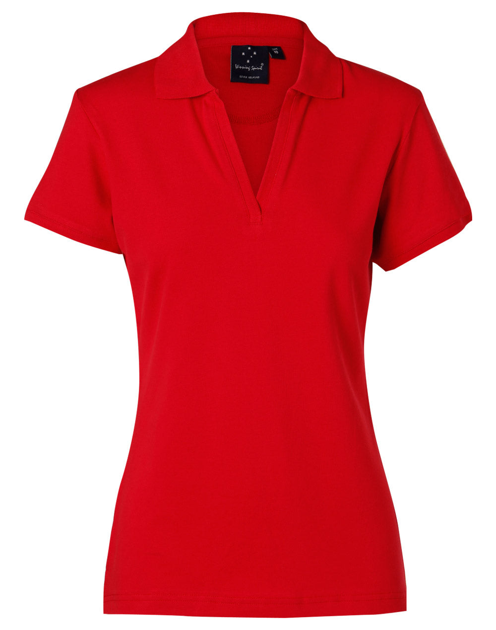 ladies S/S pique polo - Red
