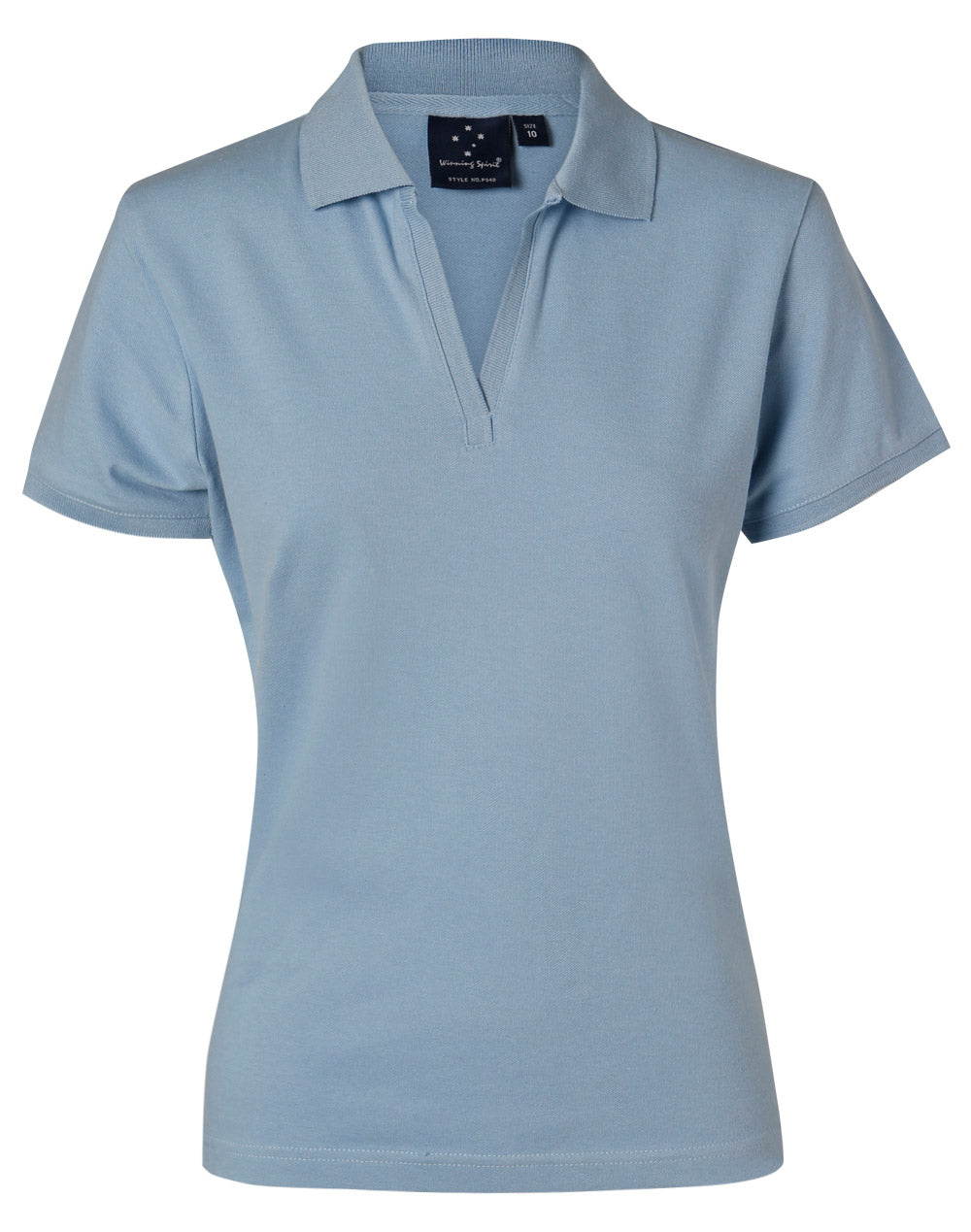 ladies S/S pique polo - Spring Blue