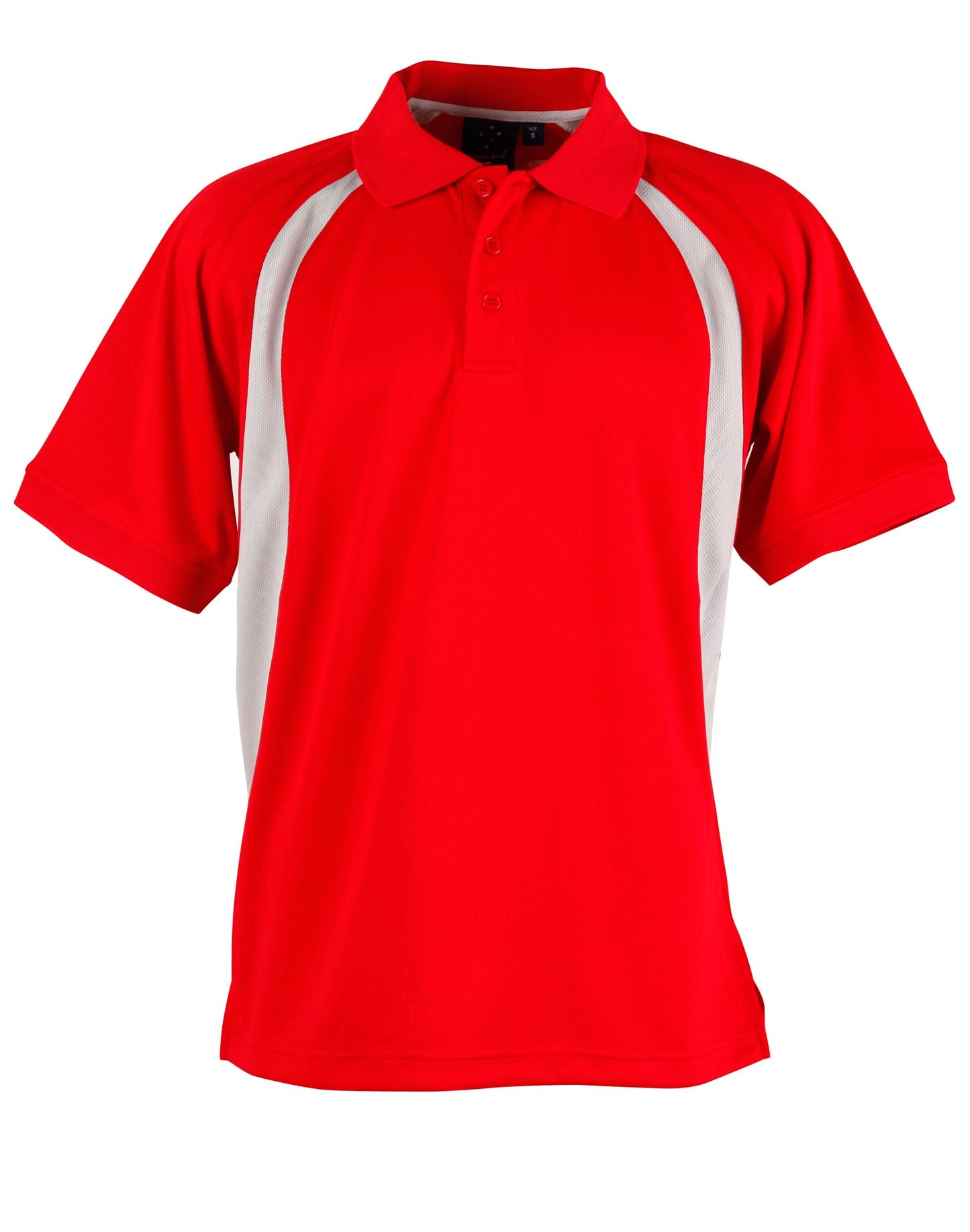 Mens CoolDry Soft Mesh Polo - Red/Grey