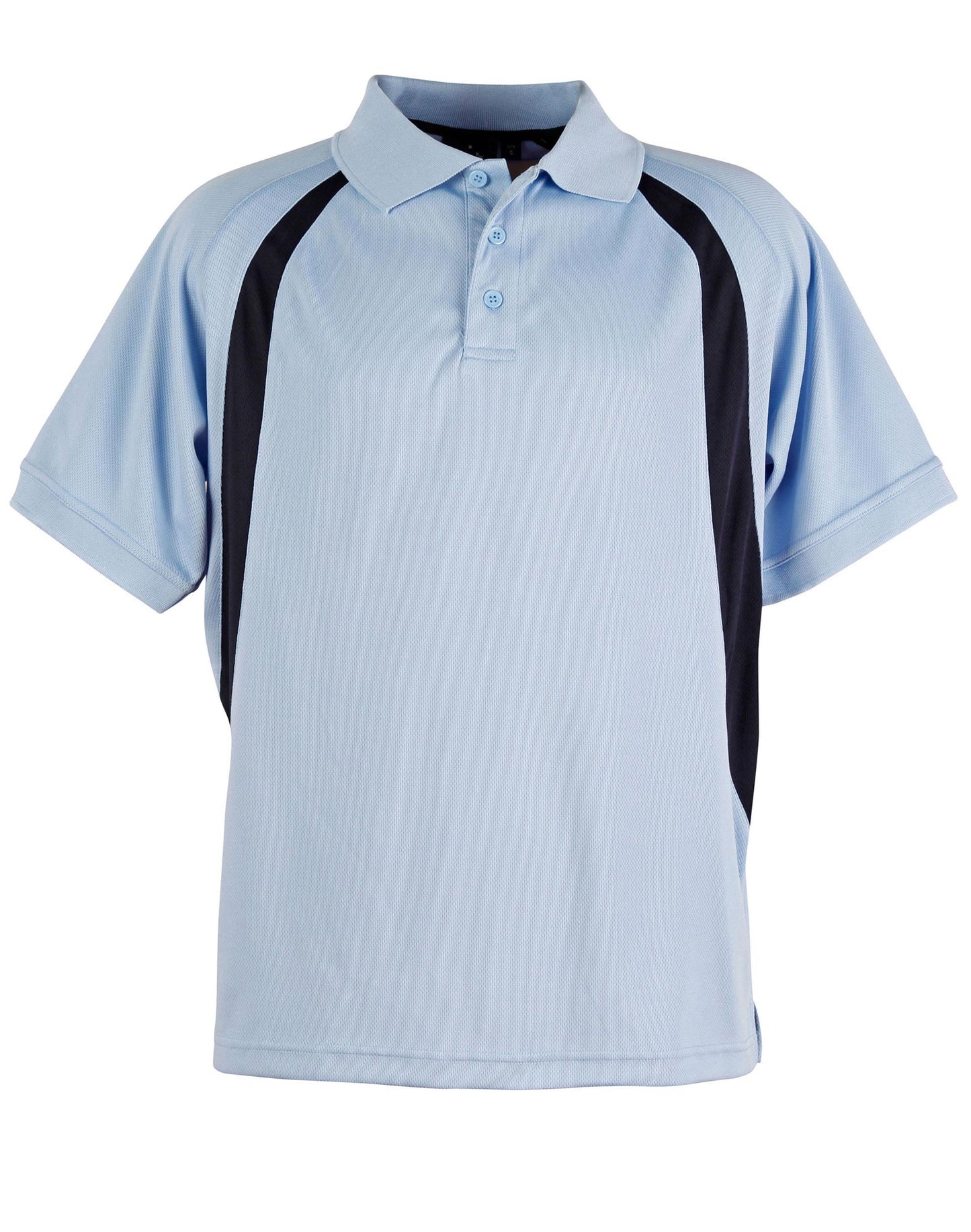 Mens CoolDry Soft Mesh Polo - Skyblue/Navy