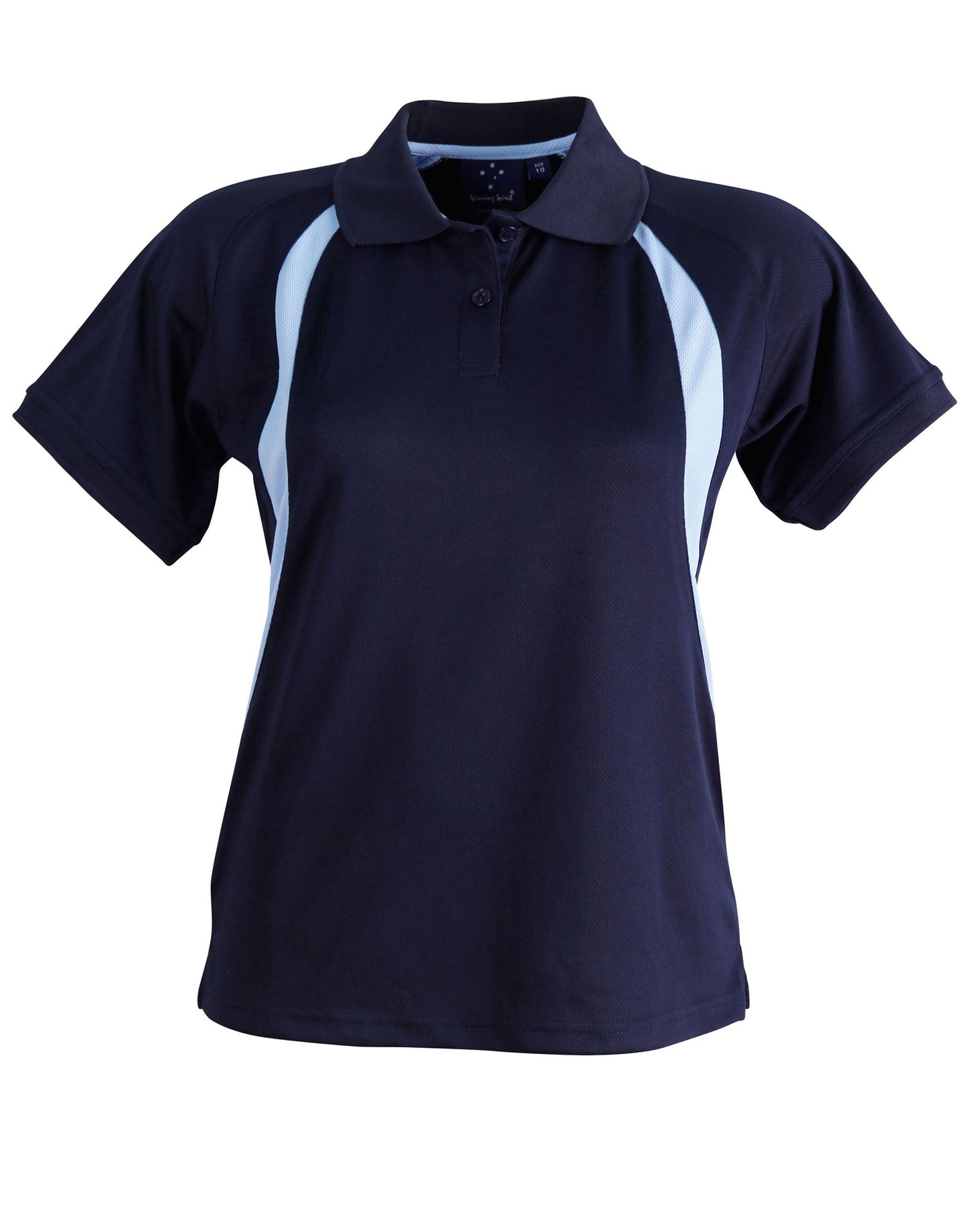 Ladies' CoolDry Soft Mesh Polo - Navy/Skyblue