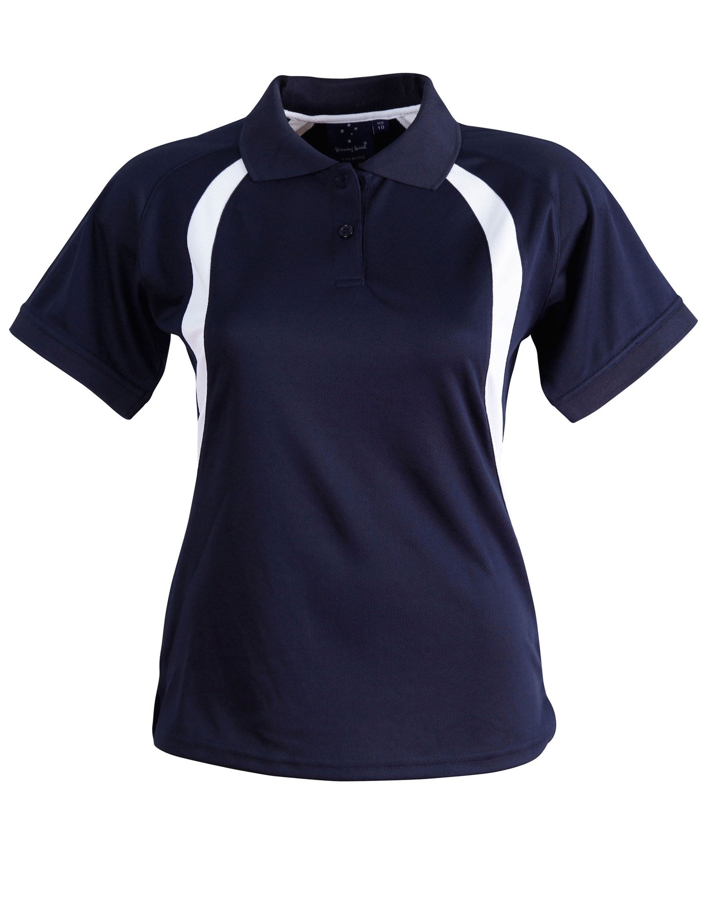 Ladies' CoolDry Soft Mesh Polo - Navy/White