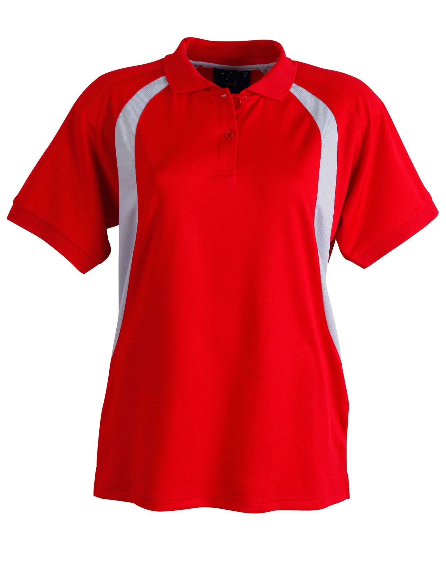 Ladies' CoolDry Soft Mesh Polo - Red/Grey
