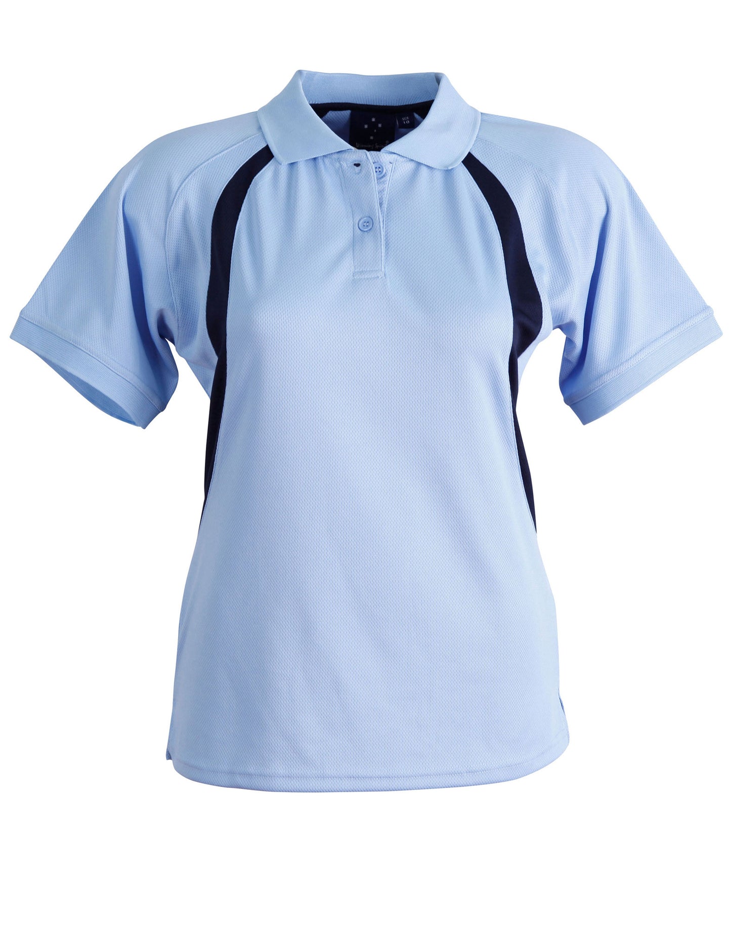 Ladies' CoolDry Soft Mesh Polo - Skyblue/Navy
