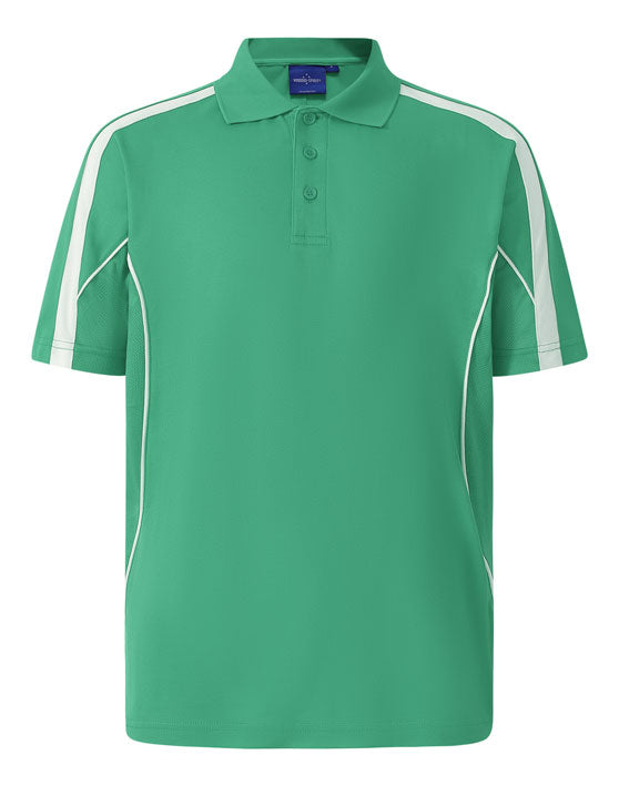 Kids S/S polo truedry - Emerald Green/White