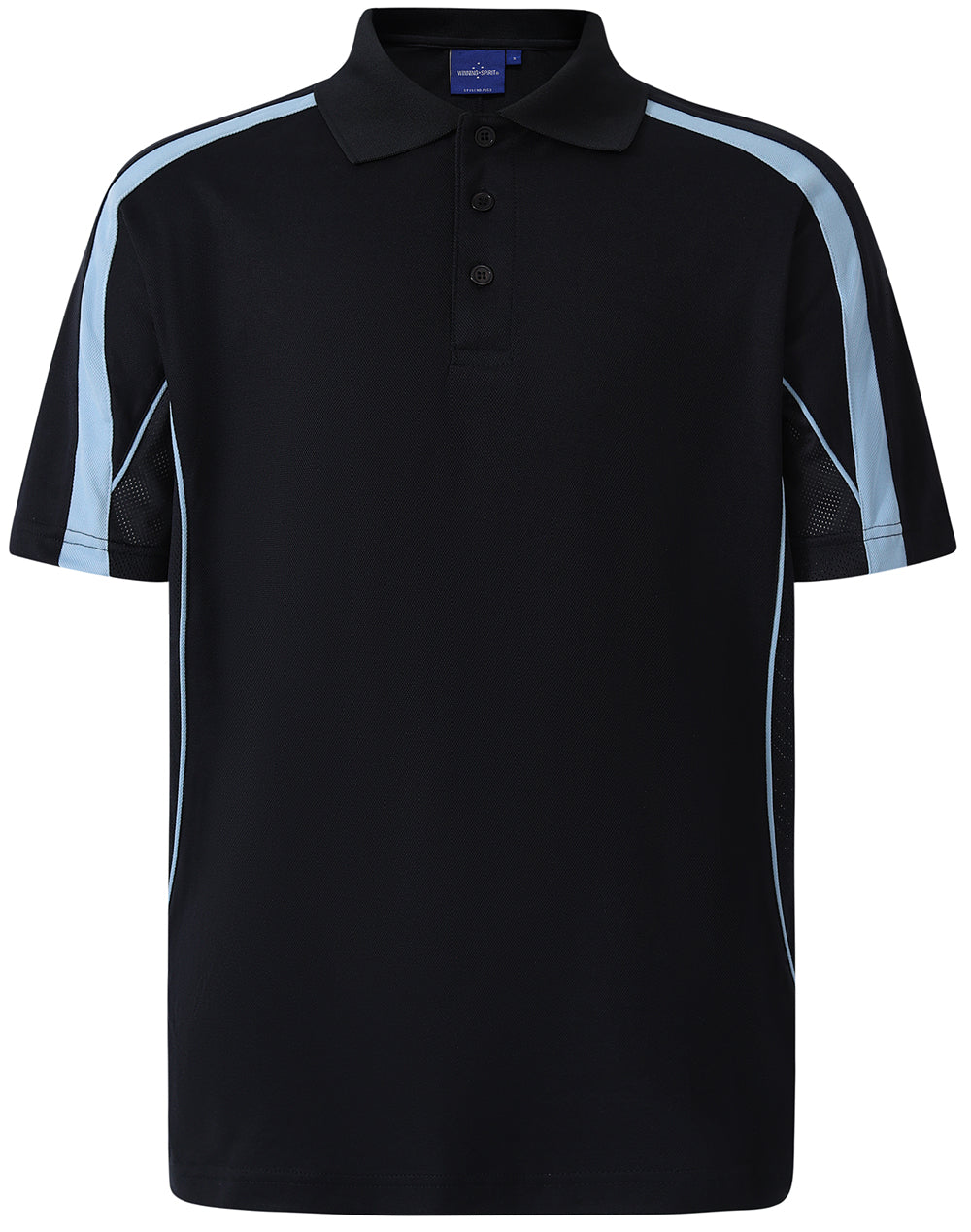 Kids S/S polo truedry - Navy/Skyblue