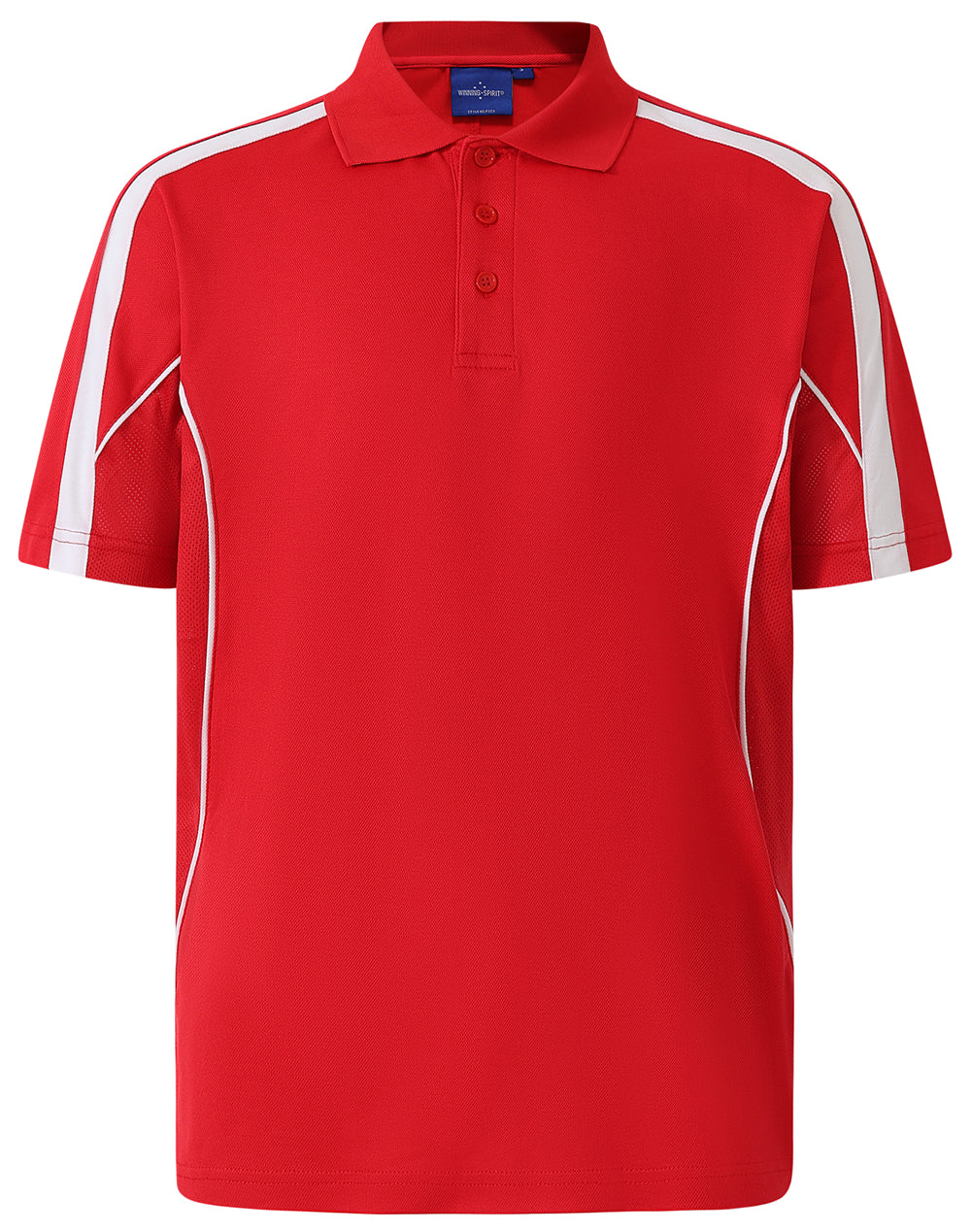 Kids S/S polo truedry - Red/White