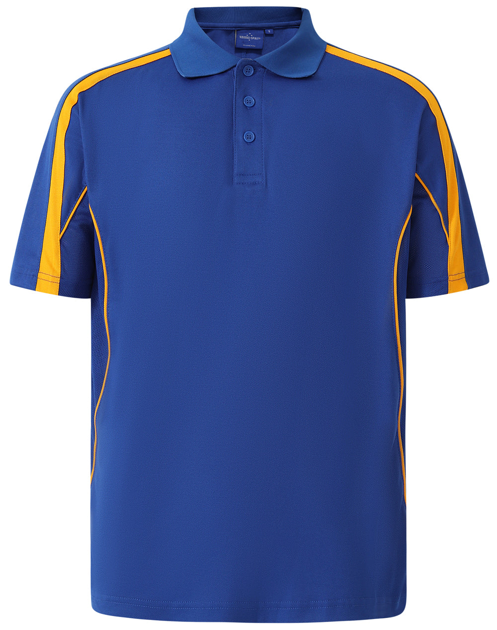 Mens S/S polo truedry - Royal/Gold