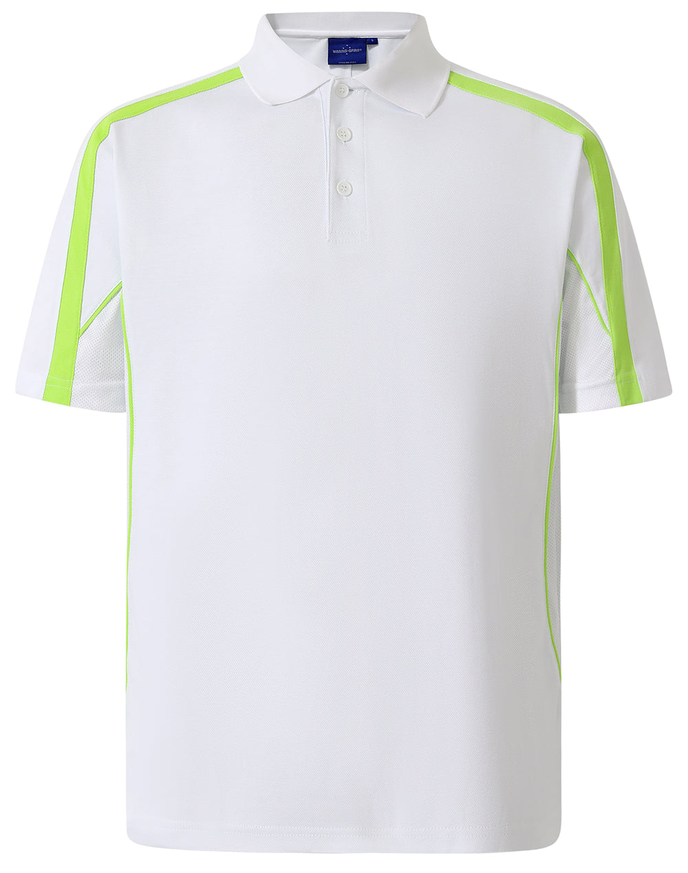 Kids S/S polo truedry - White/Light Green