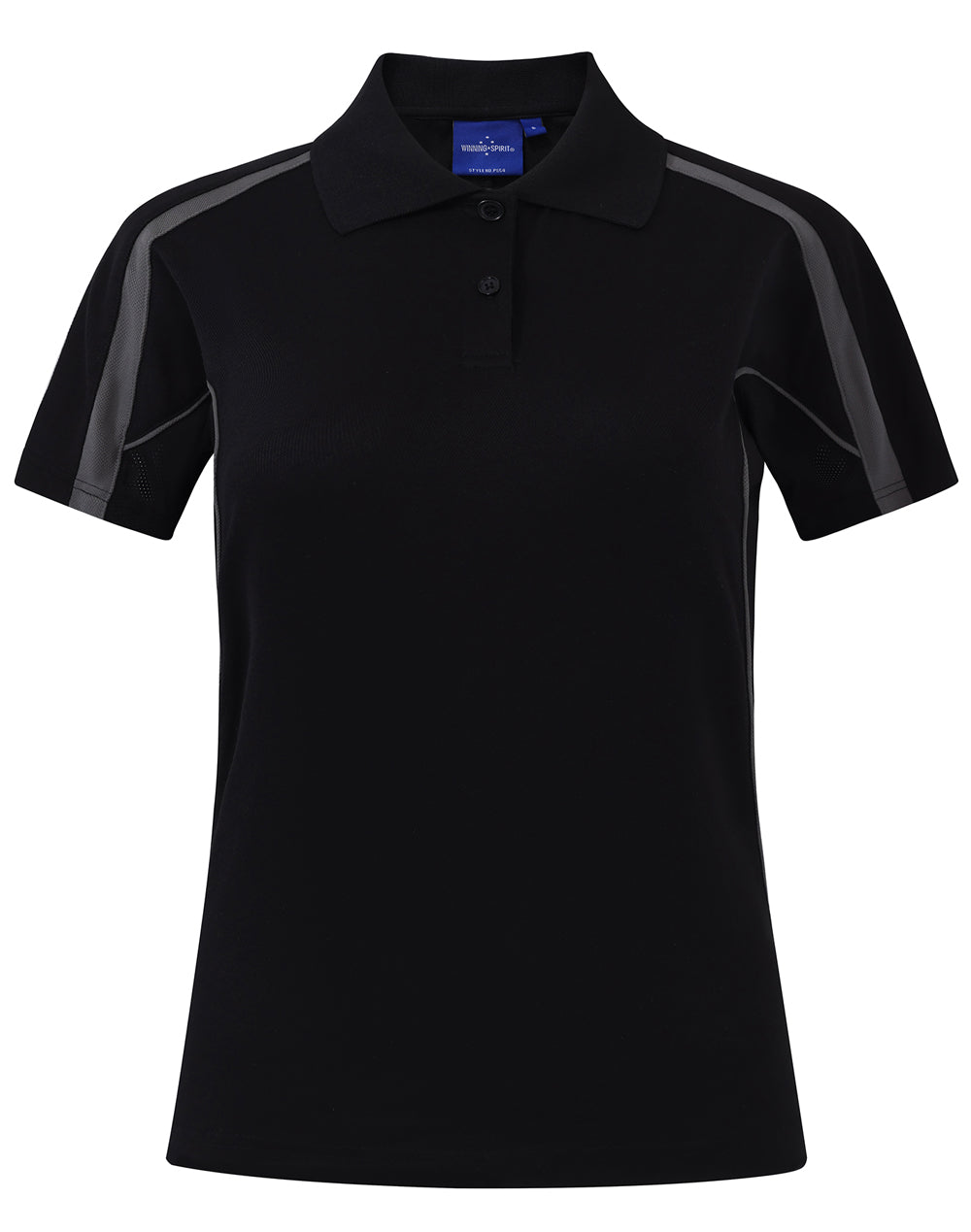 Ladies S/S Sport Polo truedry - Black/Ash