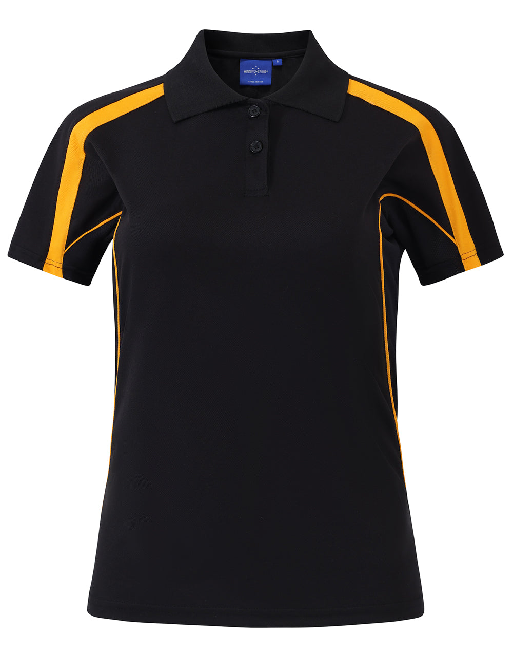 Ladies S/S Sport Polo truedry - Black/Gold