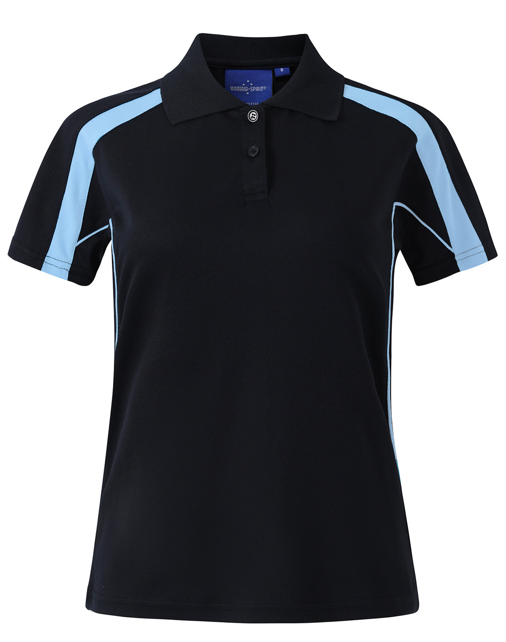 Ladies S/S Sport Polo truedry - Navy/Skyblue
