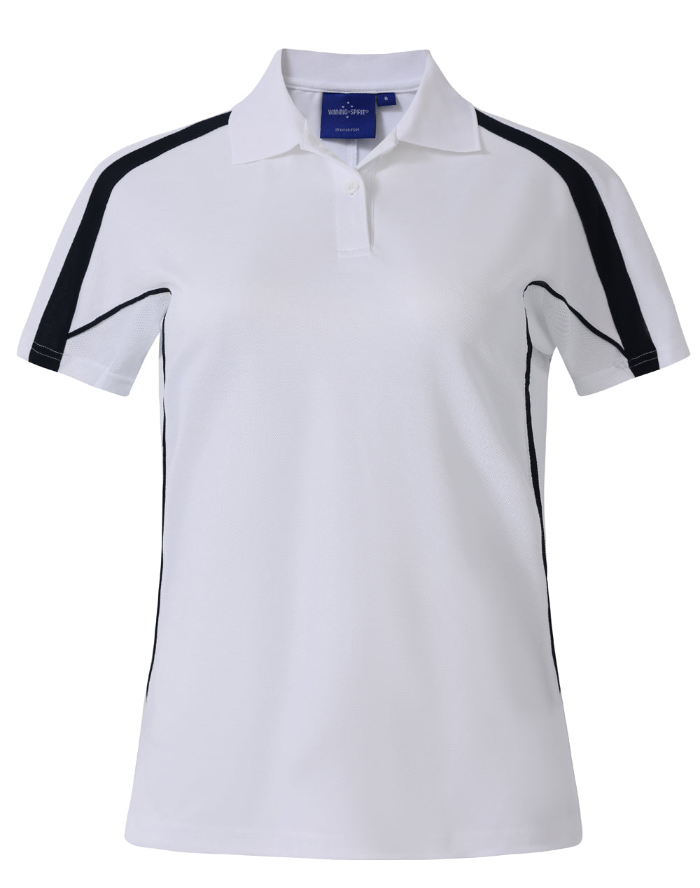 Ladies S/S Sport Polo truedry - White/Navy