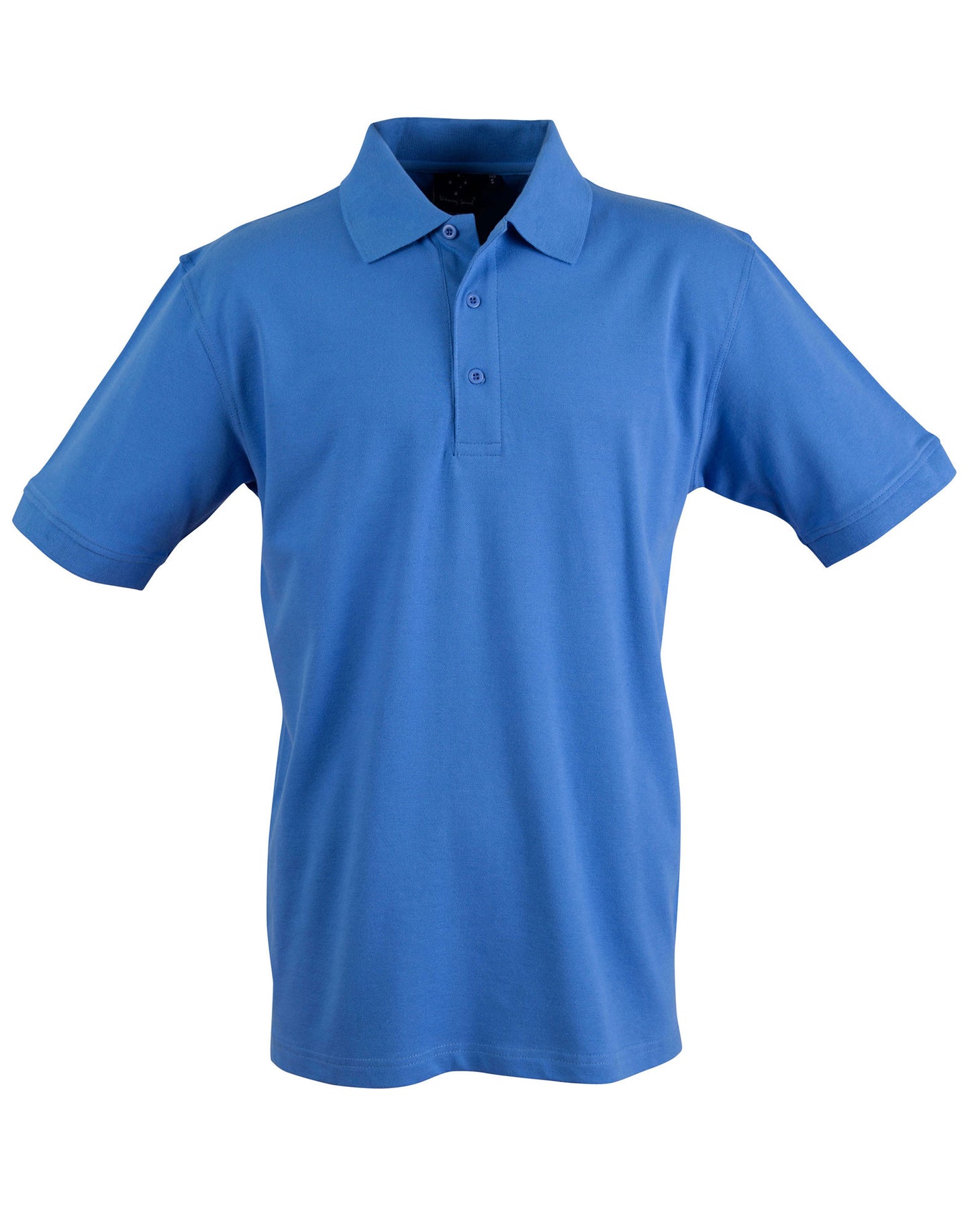 Men's cotton stretch polo - Azure Blue
