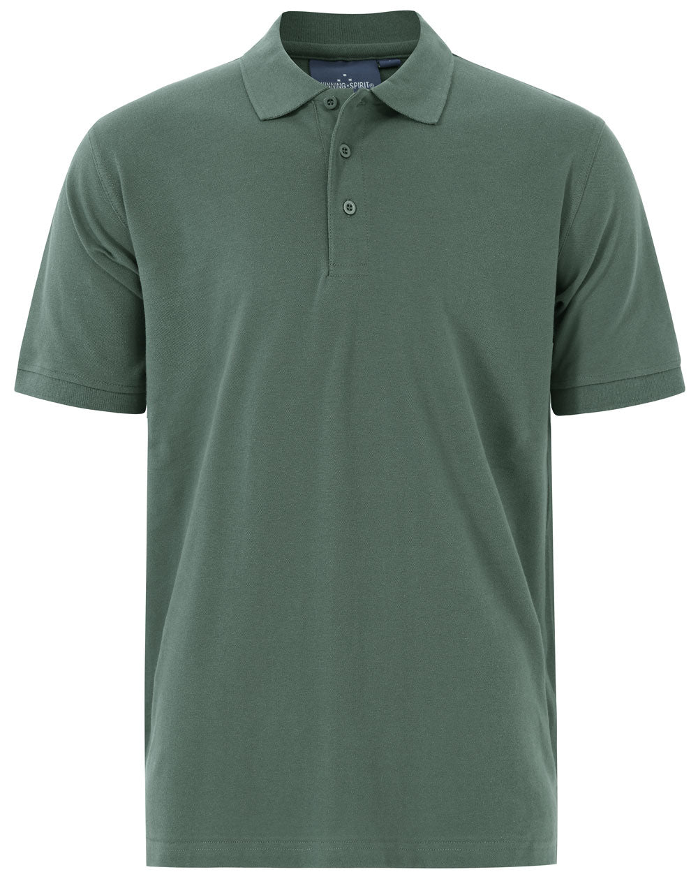 Men's cotton stretch polo - Earth Green