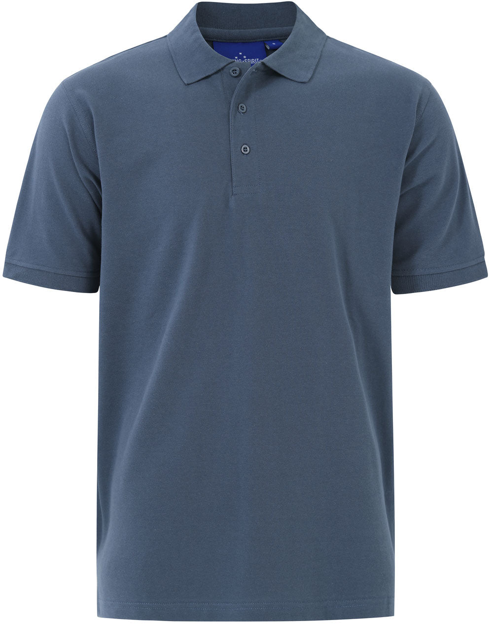 Men's cotton stretch polo - Slate Blue