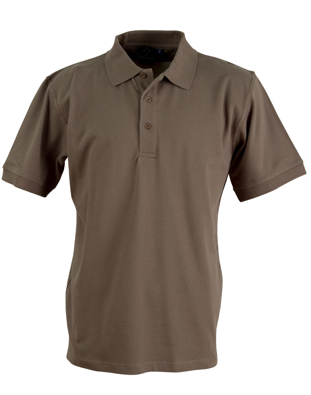 Men's cotton stretch polo - Smoke Brown