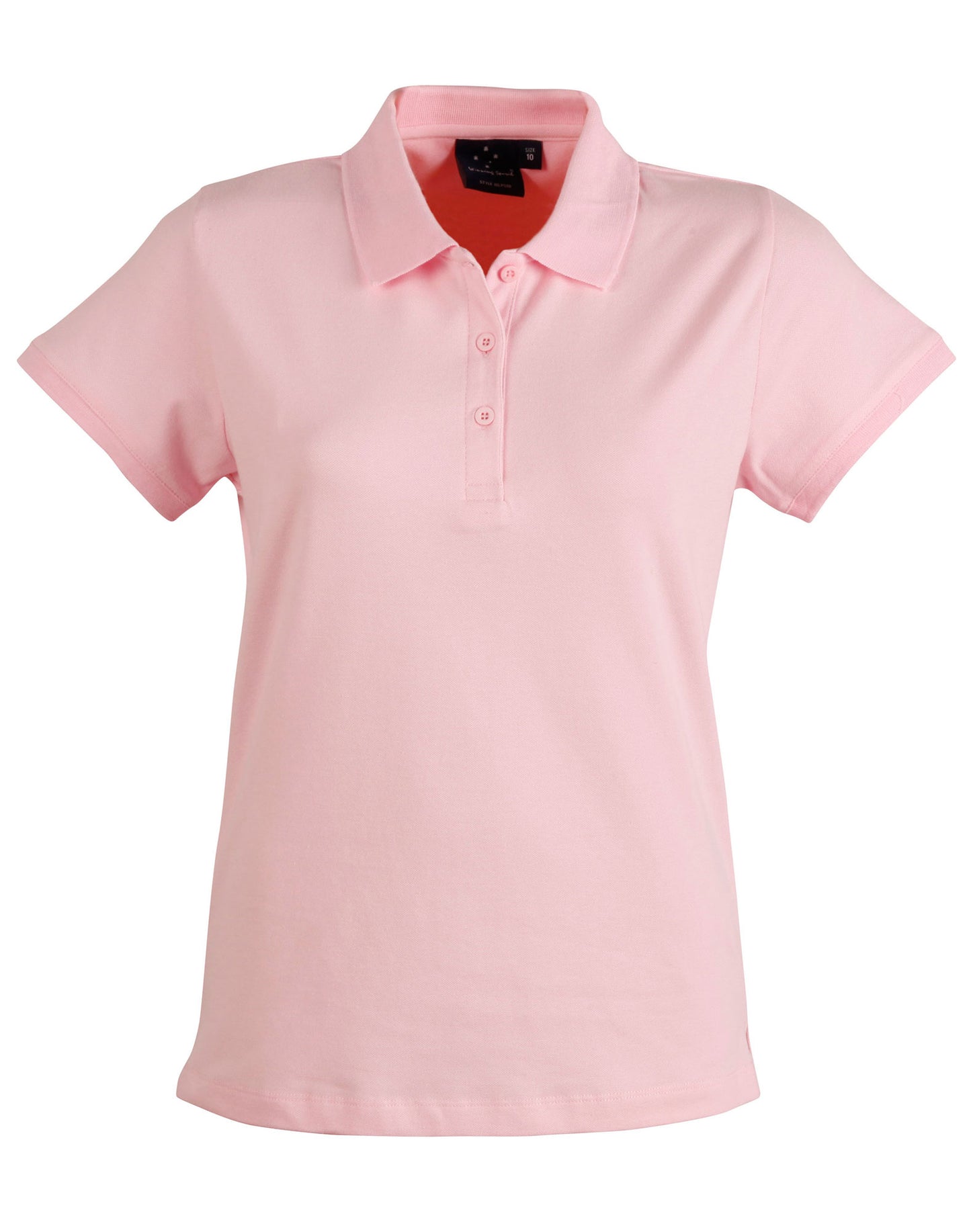 ladies cotton stretch polo - Pink