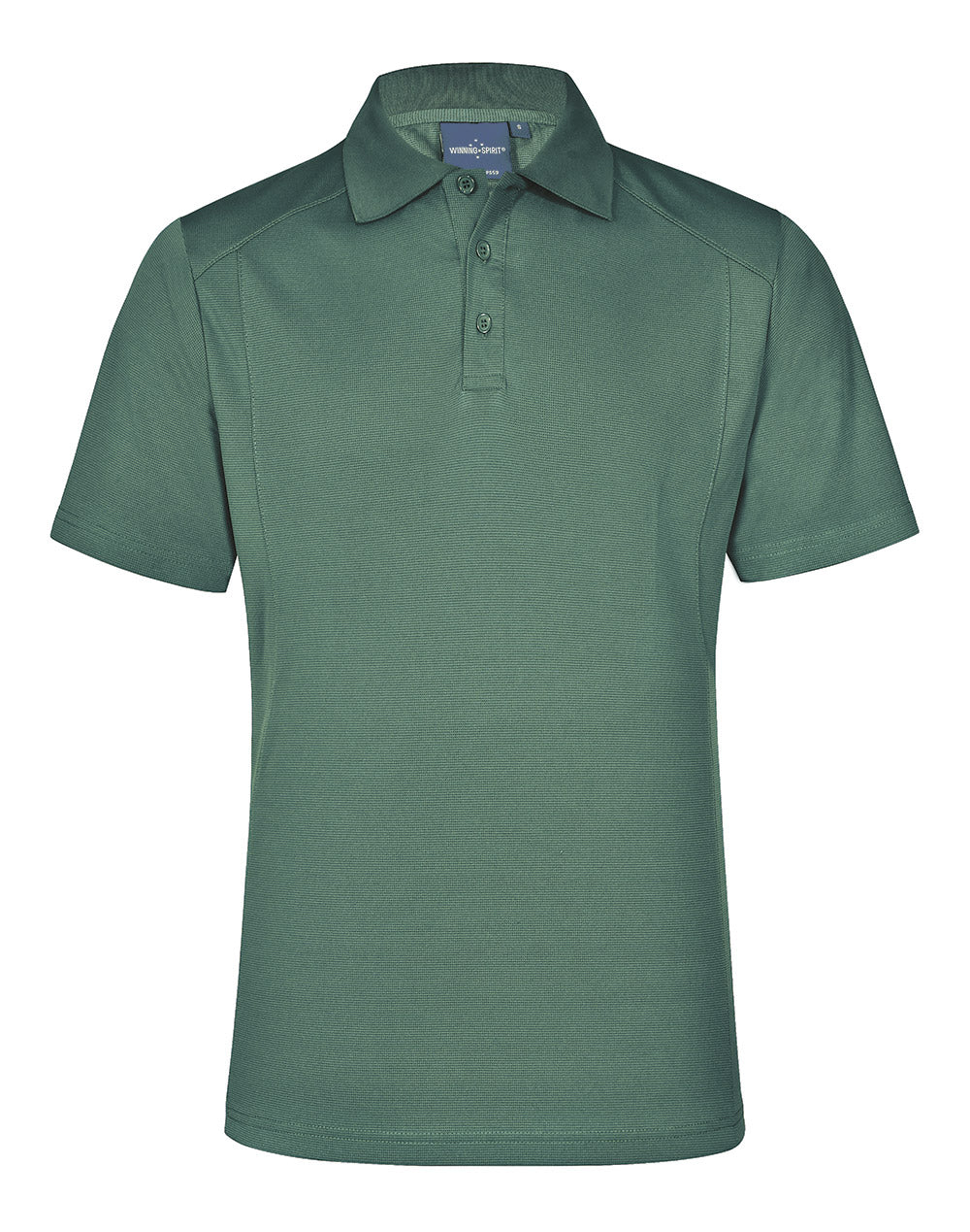 mens bamboo charcoal S/S Polo - Mineral Green