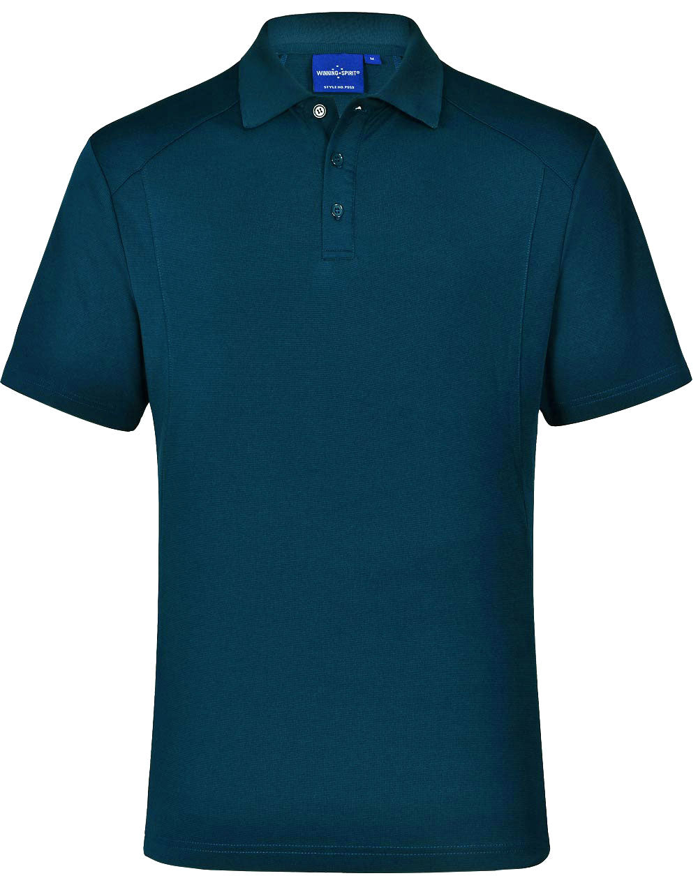 mens bamboo charcoal S/S Polo - Ocean Blue
