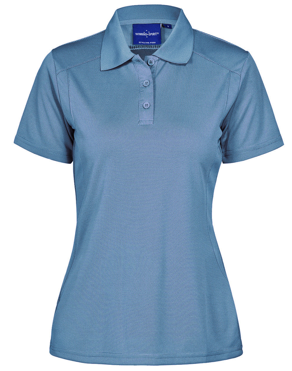 ladies bamboo charcoal S/S Polo - Arctic Blue