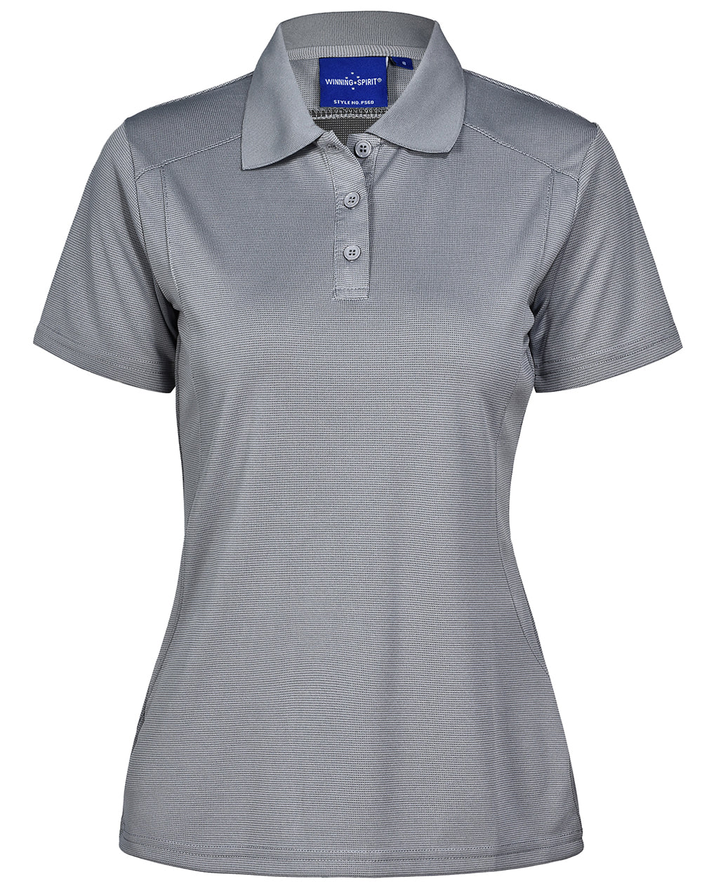 ladies bamboo charcoal S/S Polo - Cool Grey
