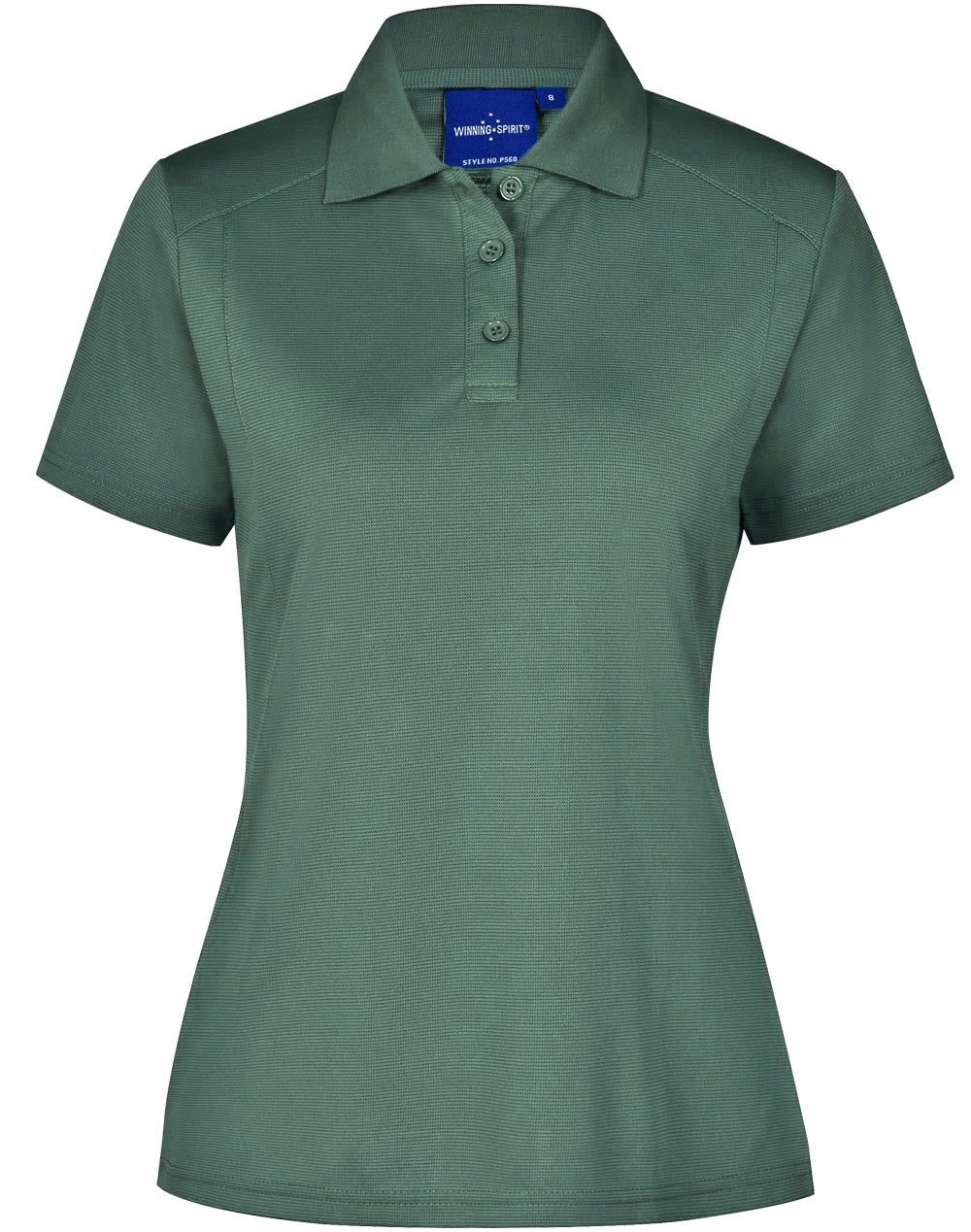 ladies bamboo charcoal S/S Polo - Mineral Green