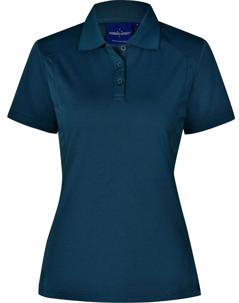 ladies bamboo charcoal S/S Polo - Ocean Blue