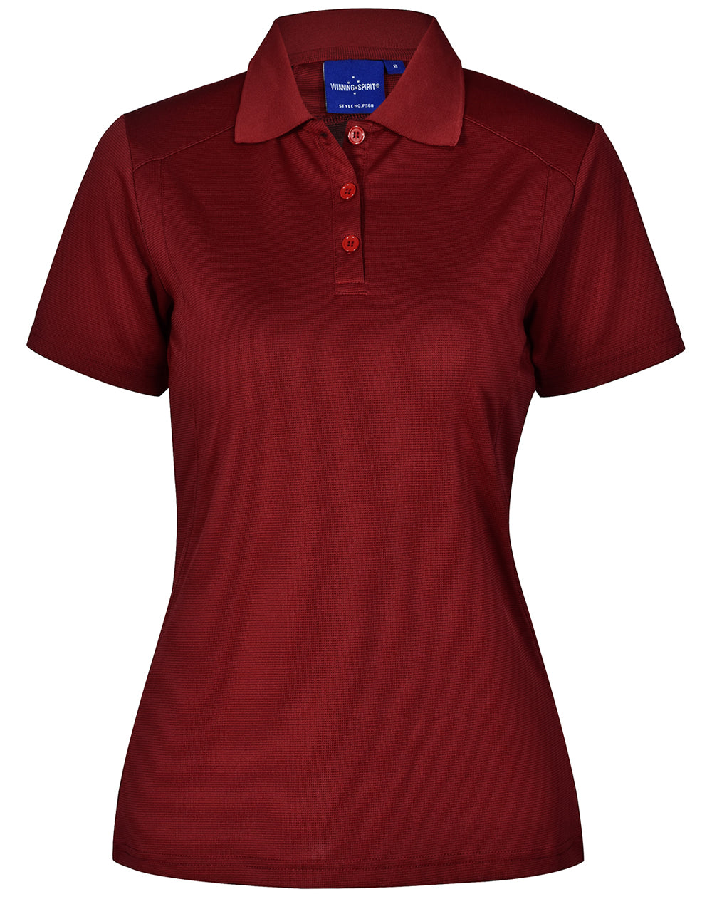 ladies bamboo charcoal S/S Polo - Ruby
