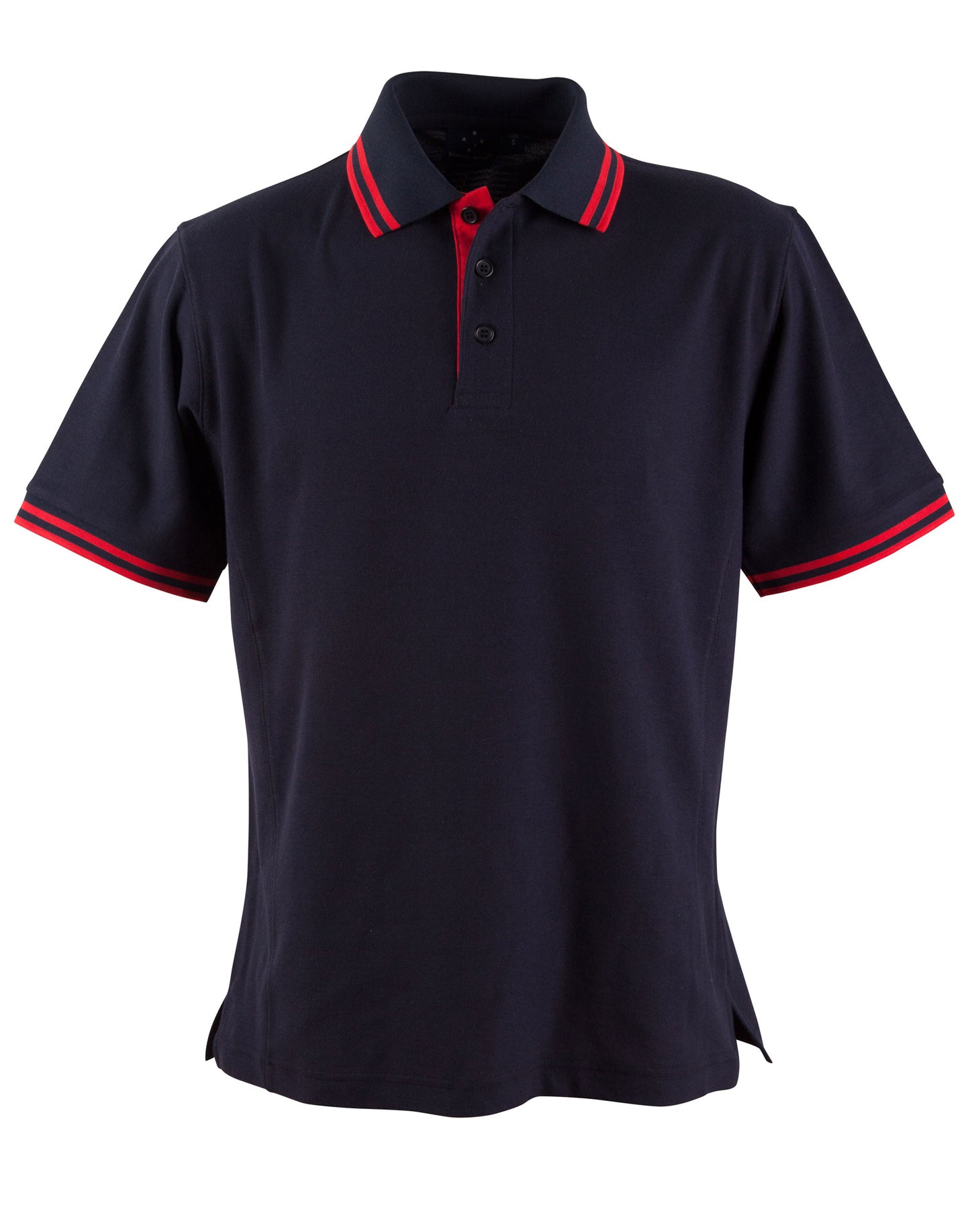Men's Truedry Contrast S/S Polo - Navy/Red