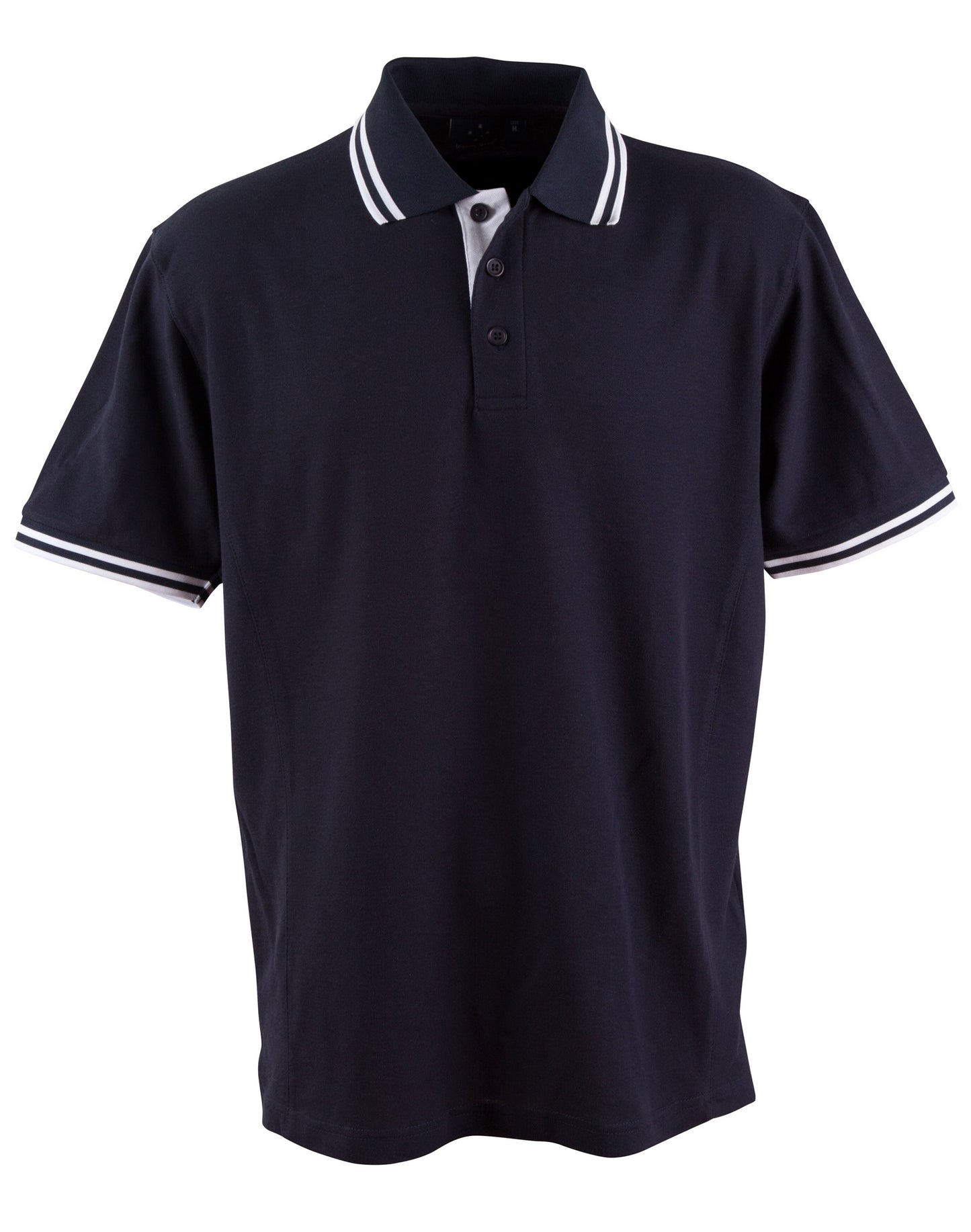 Kids' Truedry Contrast S/S Polo - Navy/White