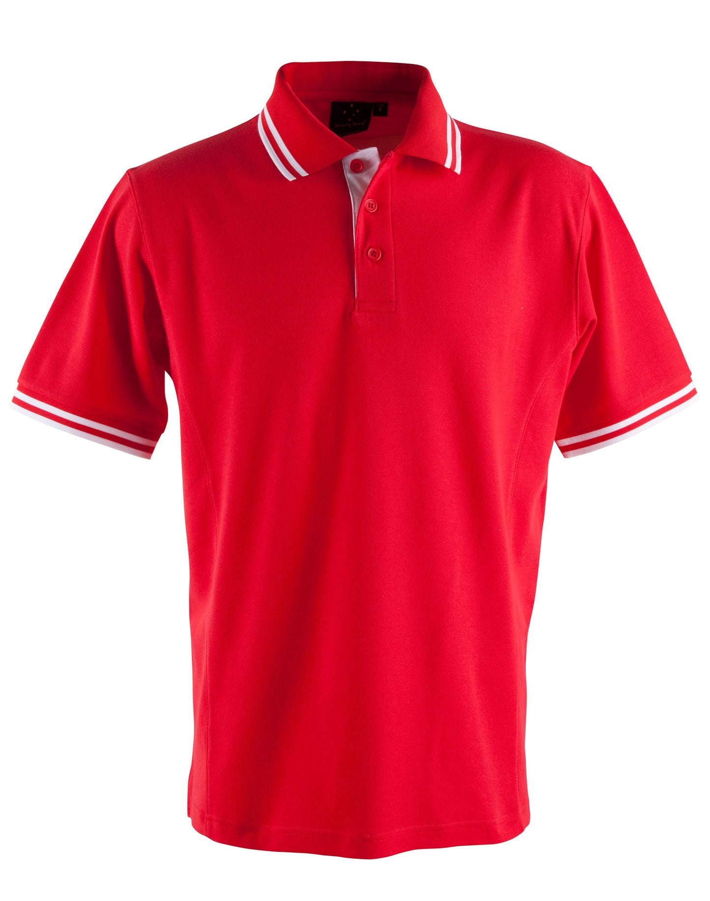 Men's Truedry Contrast S/S Polo - Red/White